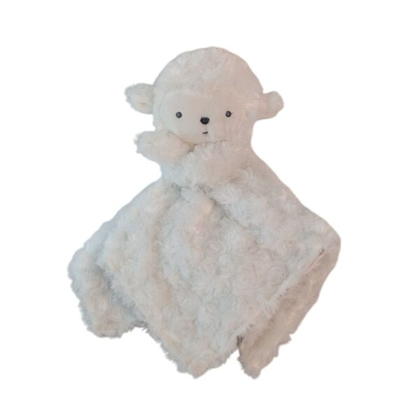 Carters Just One You Lamb Lovey White Sheep Baby Security Blanket Swirls Stars - Picture 1 of 6